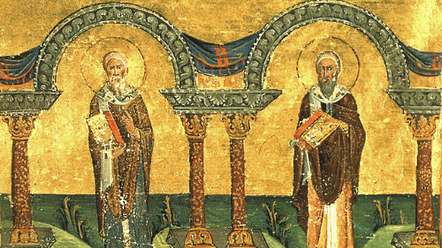 Святители Афанасия и Кирилла, архиепископoв Александрийских икона