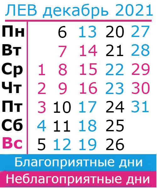 лев гороскоп на декабрь 2021